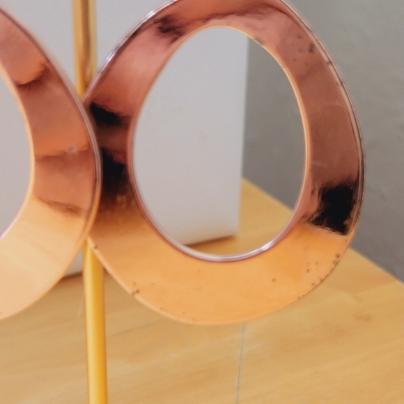 LUV AJ Rose Gold Hoop Earrings - Picture 2 of 5